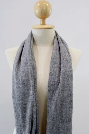 100% Cashmere Medium Grainy Gray Pashmina Shawl/Scarf