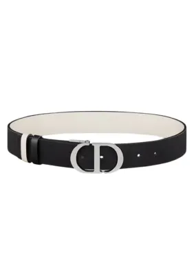 30 Montaigne Reversible Belt White Black