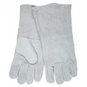 4155 MCR Safety Welding Gloves, X-Large, Leather, Gray, Fleece Lining