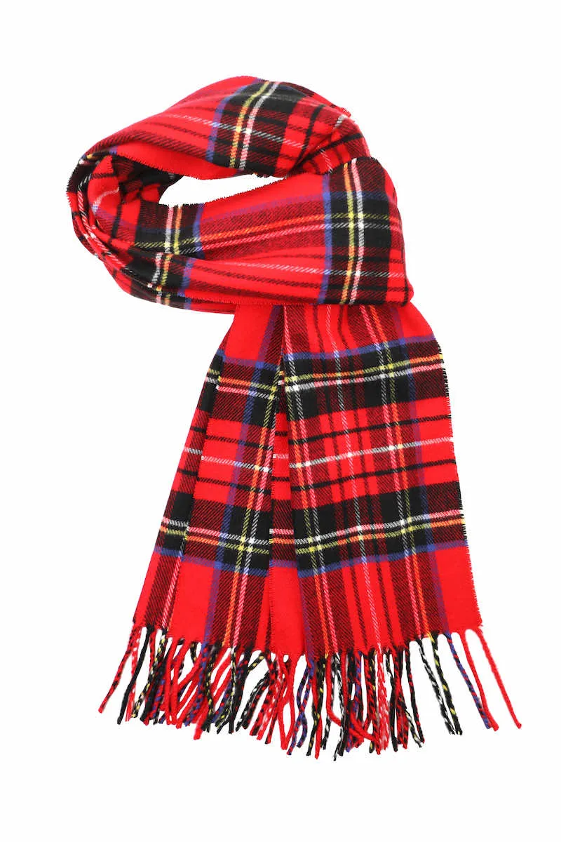 Achillea Scottish Tartan Plaid Cashmere Feel Winter Warm Scarf Unisex