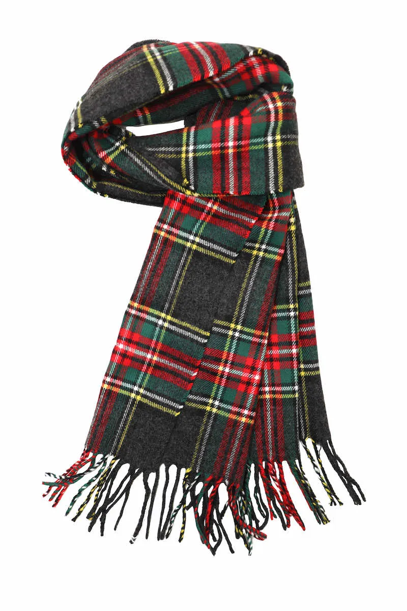 Achillea Scottish Tartan Plaid Cashmere Feel Winter Warm Scarf Unisex