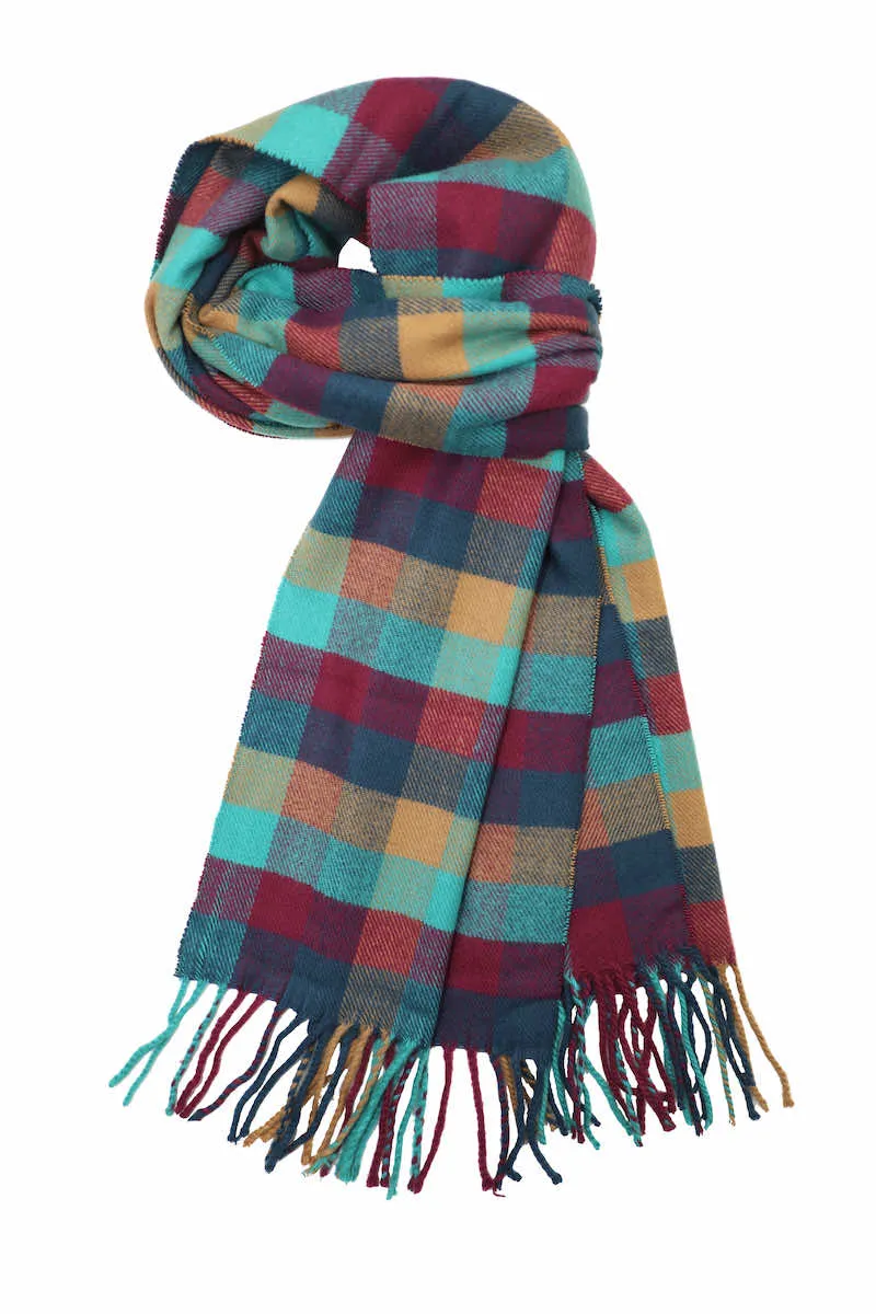 Achillea Scottish Tartan Plaid Cashmere Feel Winter Warm Scarf Unisex