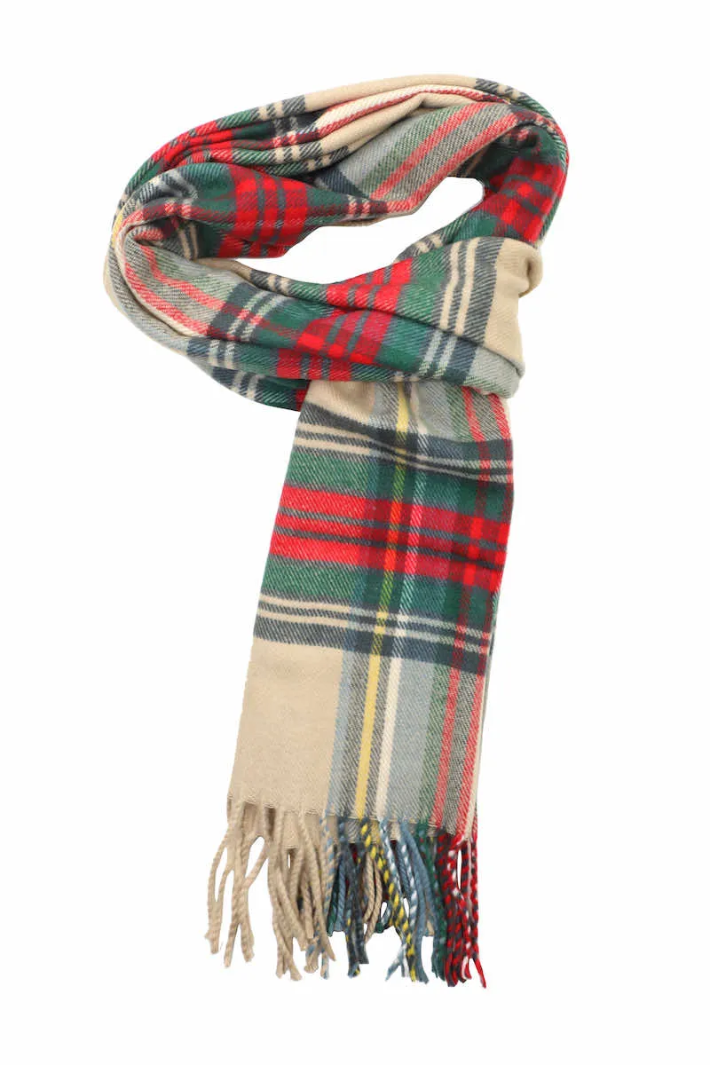 Achillea Scottish Tartan Plaid Cashmere Feel Winter Warm Scarf Unisex