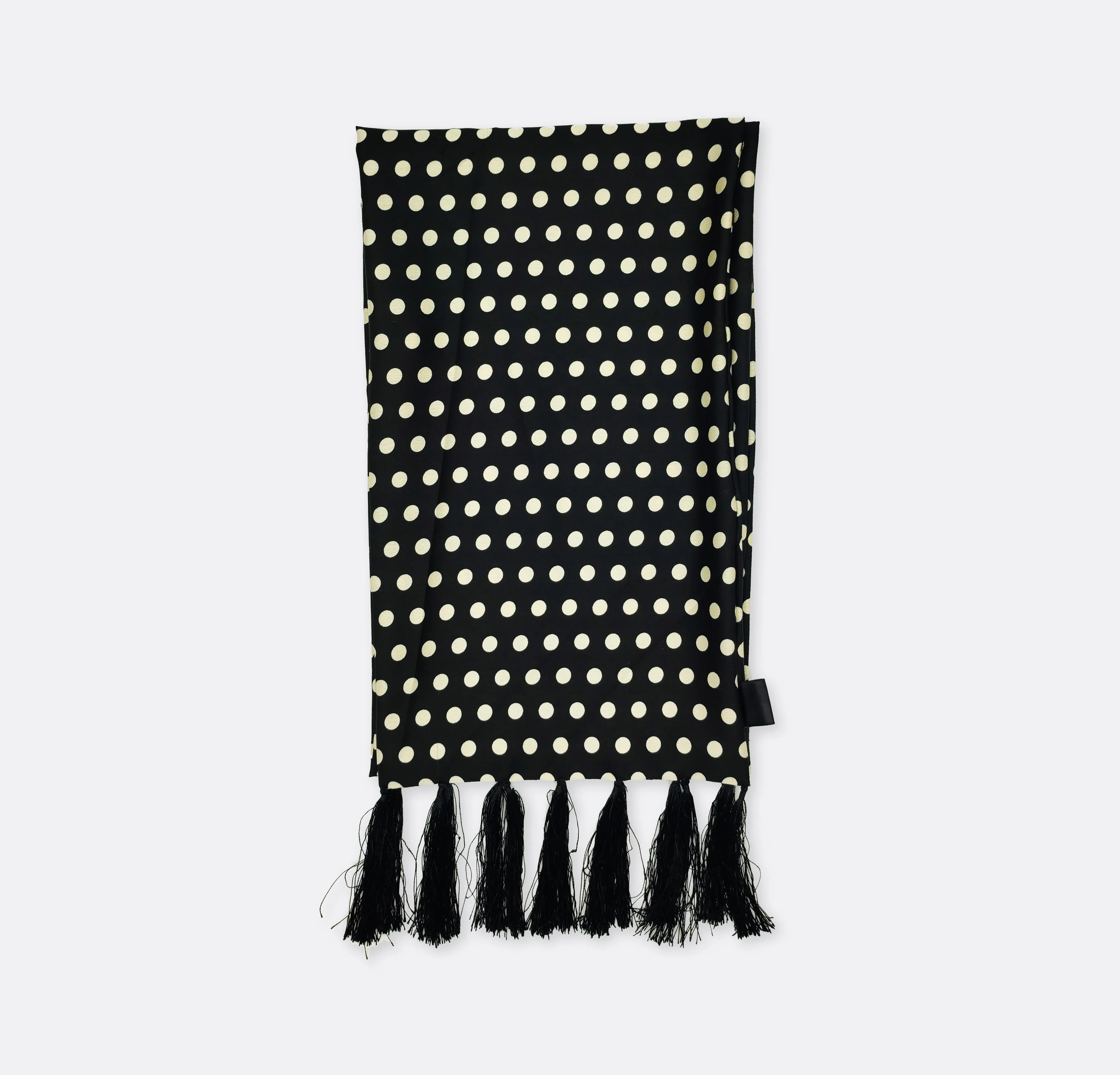 Black Base Polka - Silk Men Scarves