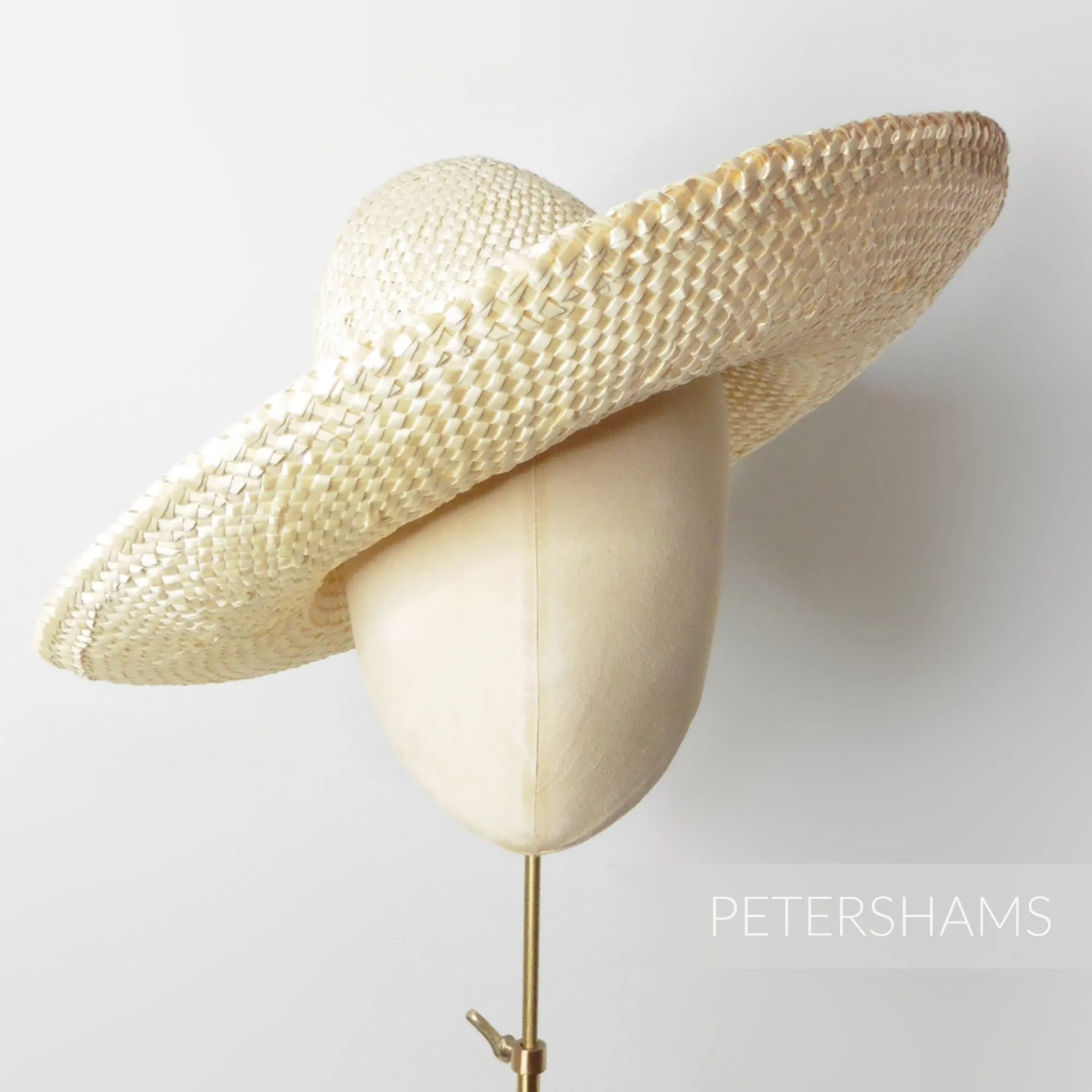 Bleached Wheatgrass Straw Capeline Hat Body - 11"