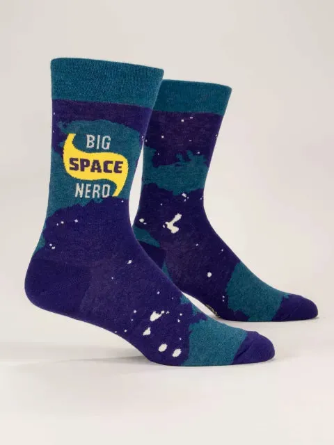 Blue Q  Socks MENS   Big Space Nerd