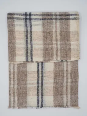 Brown & Black Lined Pashmina Scarf