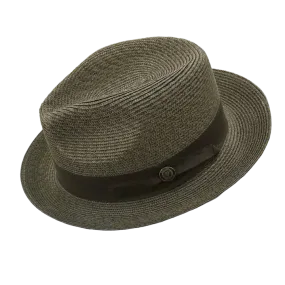 Bruno Capelo olive Men's straw hat casual and dress summer