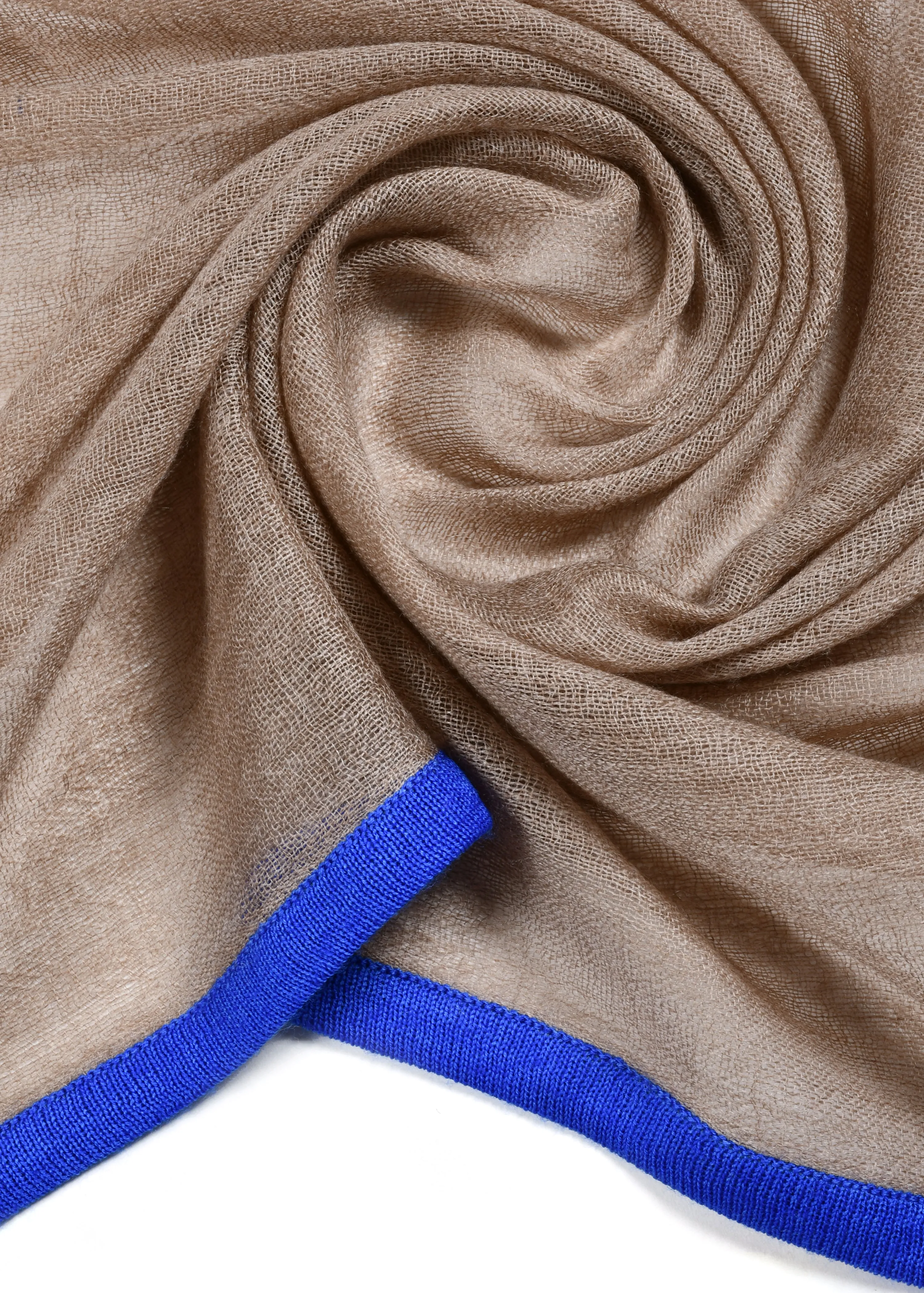 Cashmere Gauze Stole with Knitted Selvedge in Cashmere