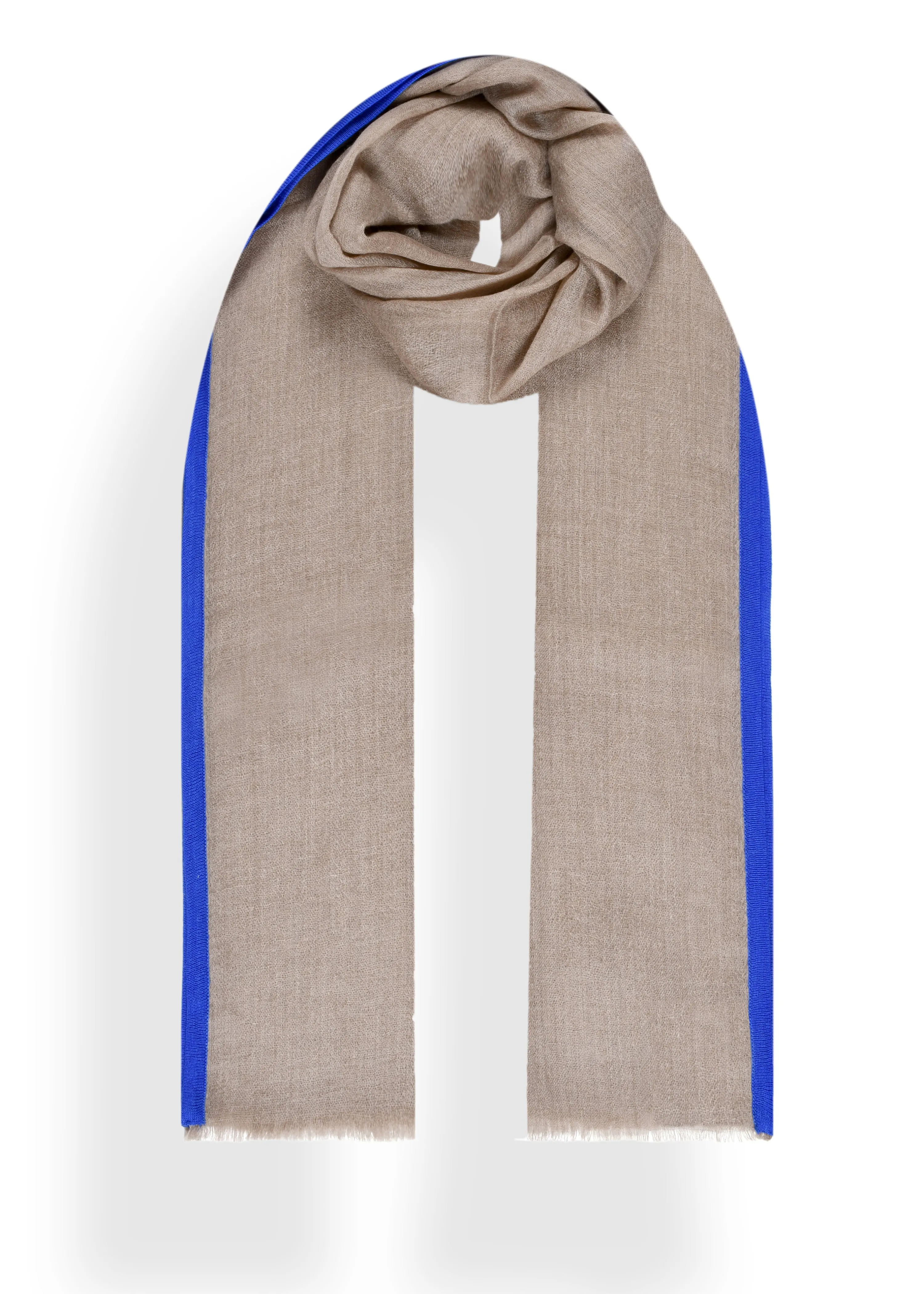 Cashmere Gauze Stole with Knitted Selvedge in Cashmere