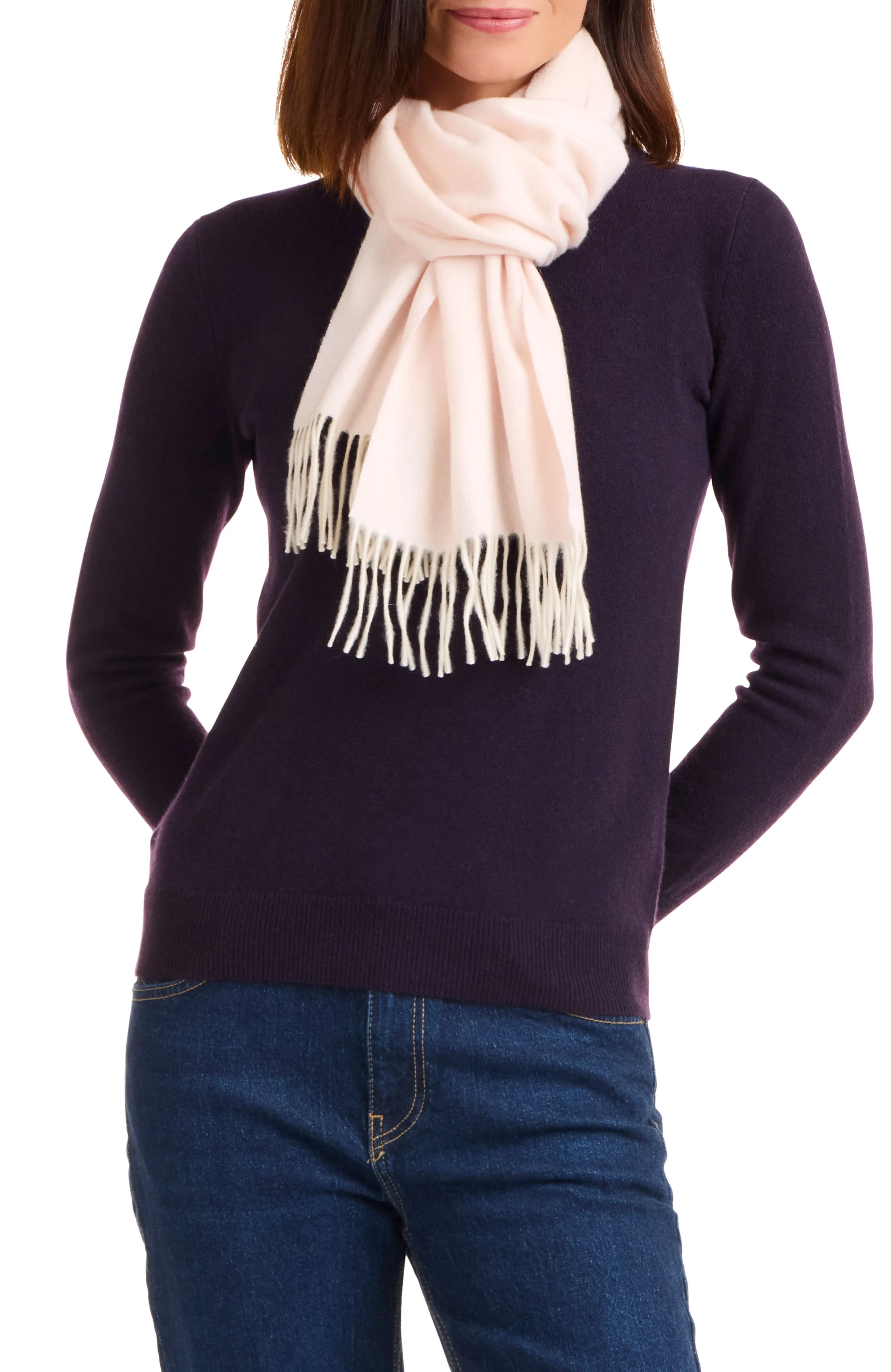 CASHMERE MELANGE SOLID SCARF