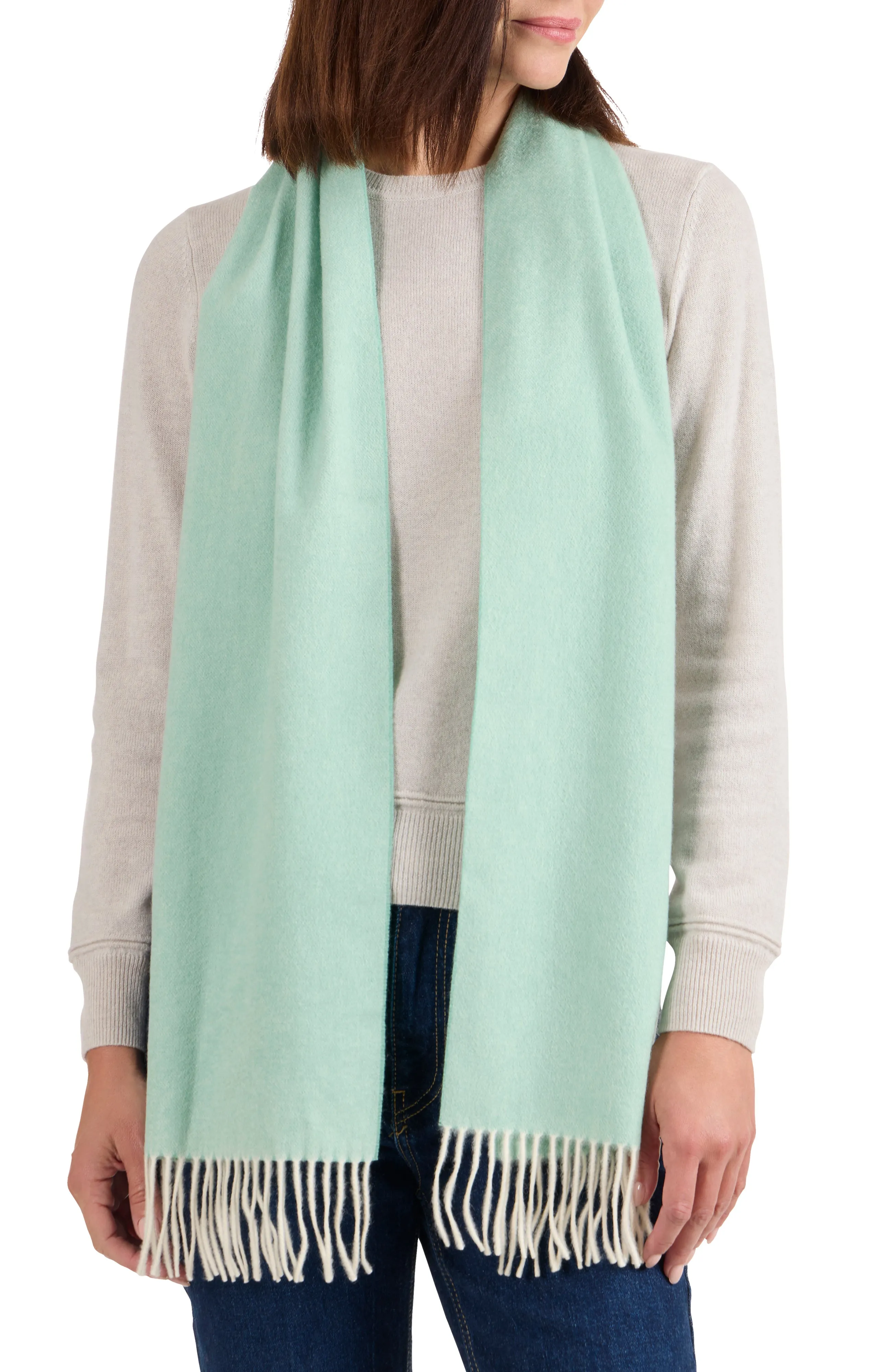 CASHMERE MELANGE SOLID SCARF