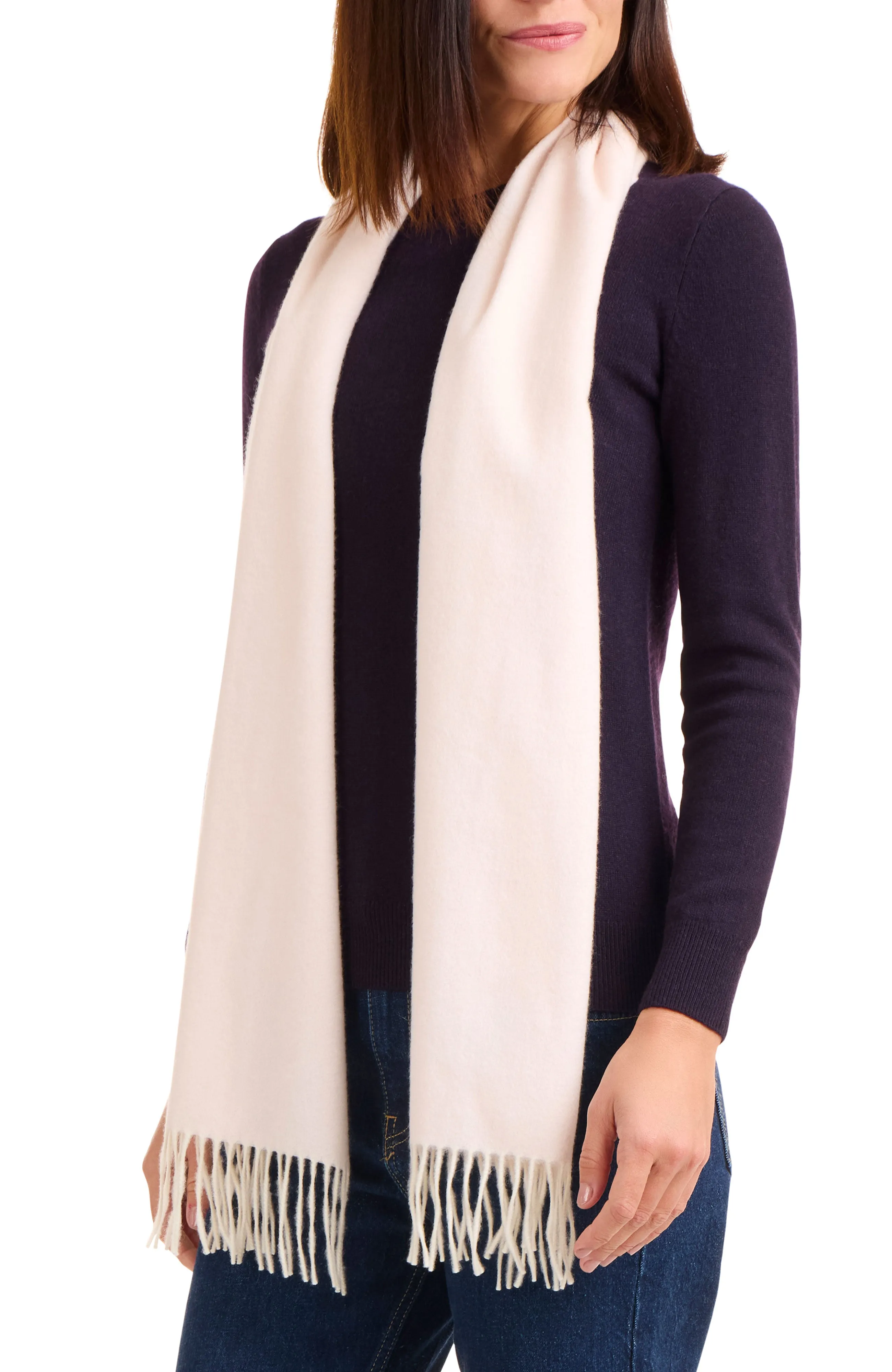 CASHMERE MELANGE SOLID SCARF