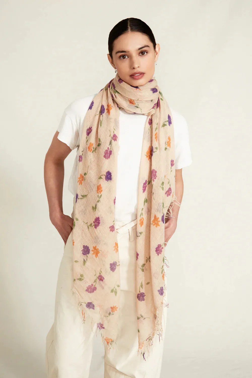 Chan Luu- Cashmere & Silk Valentina Scarf- Cream