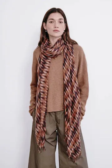 Chan Luu- Cashmere and Silk Scarf-Tie Dye- Brown