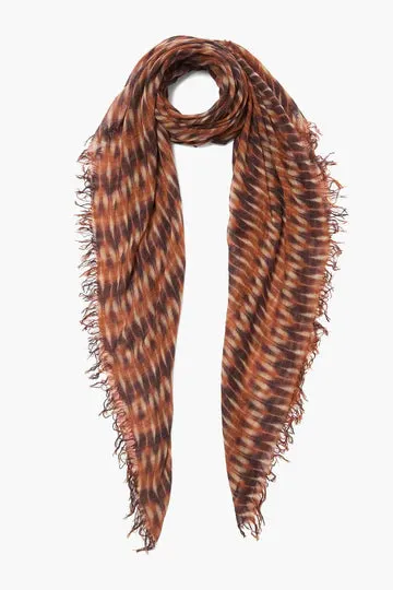 Chan Luu- Cashmere and Silk Scarf-Tie Dye- Brown