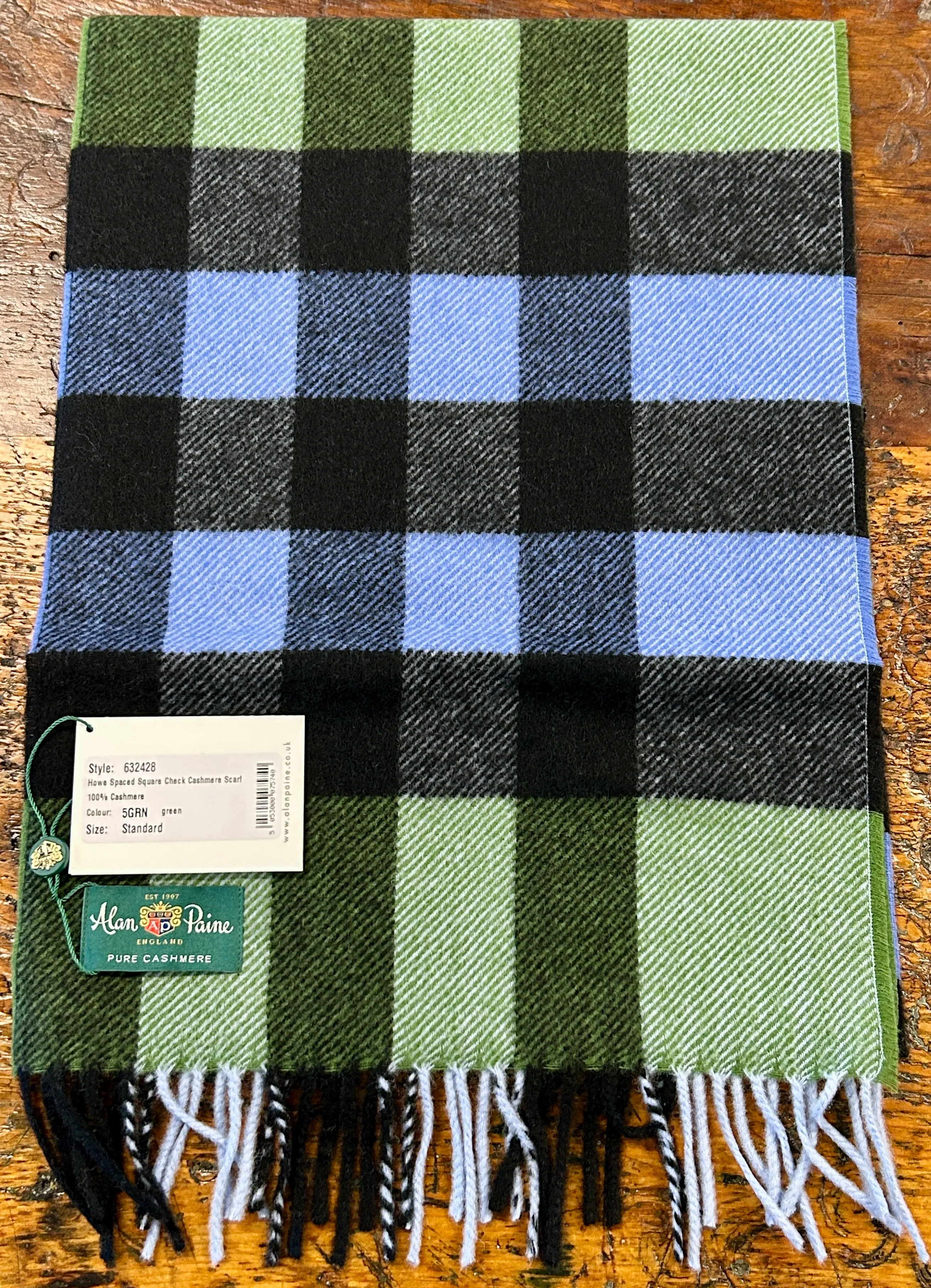 CHECK CASHMERE SCARF