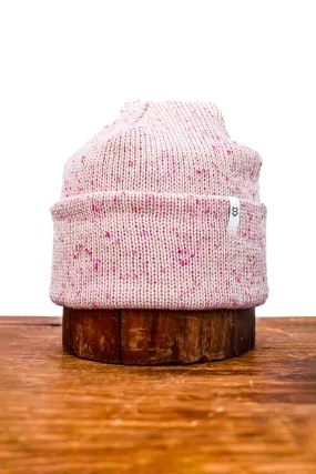 Cherry Blossom Tweed Ragg Wool Beanie