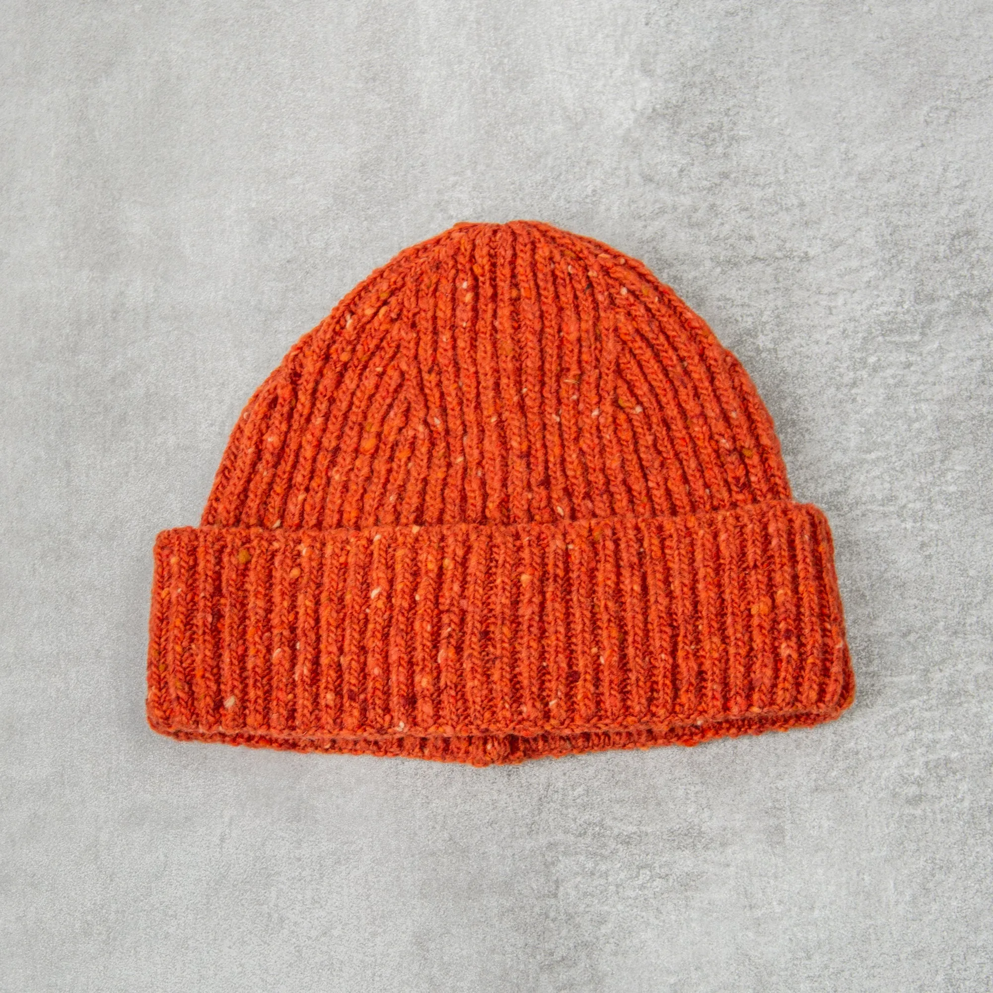 Donegal Wool Beanie - Orange