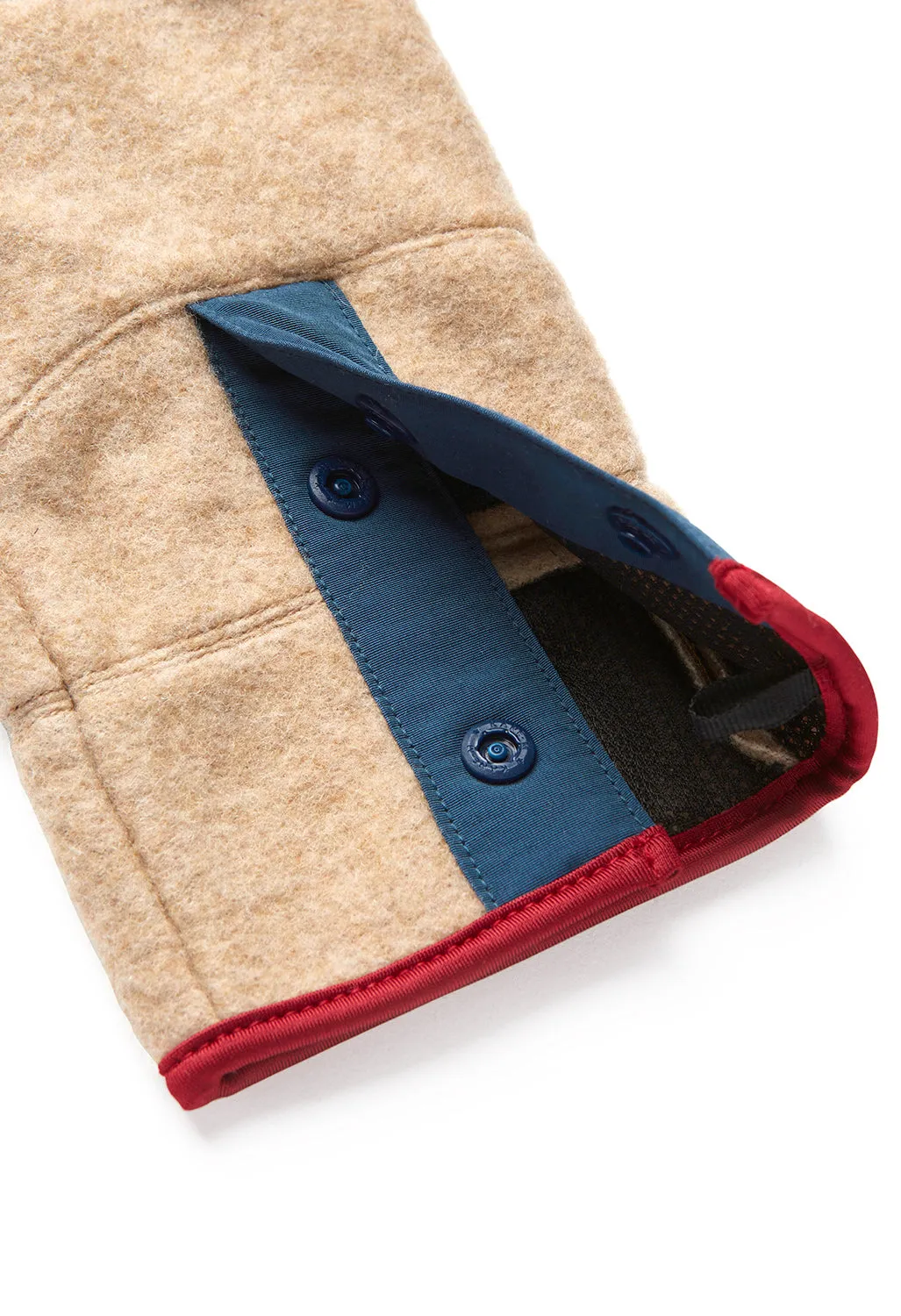 Elmer Recycled Wool Fleece Gloves - Camel