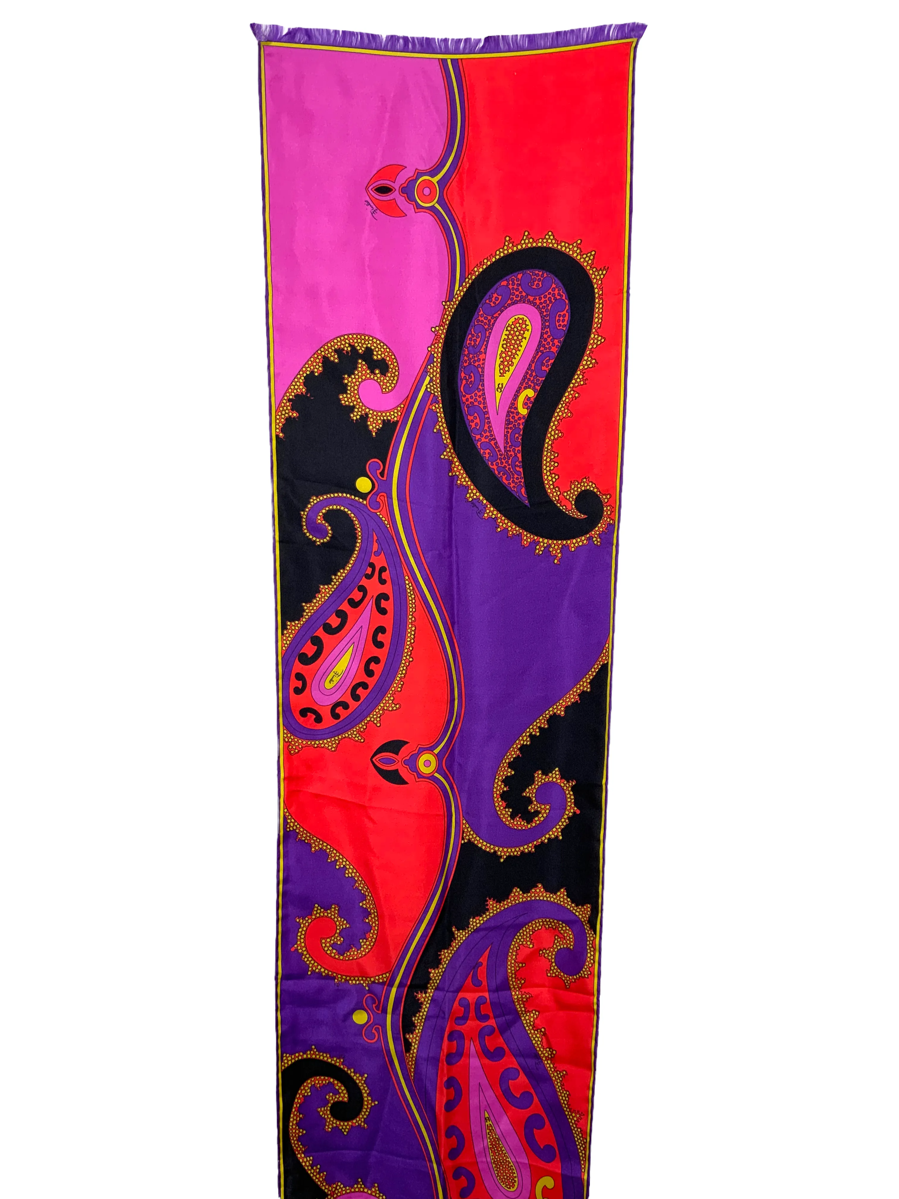 Emilio Pucci Paisley Printed Oblong Silk Scarf