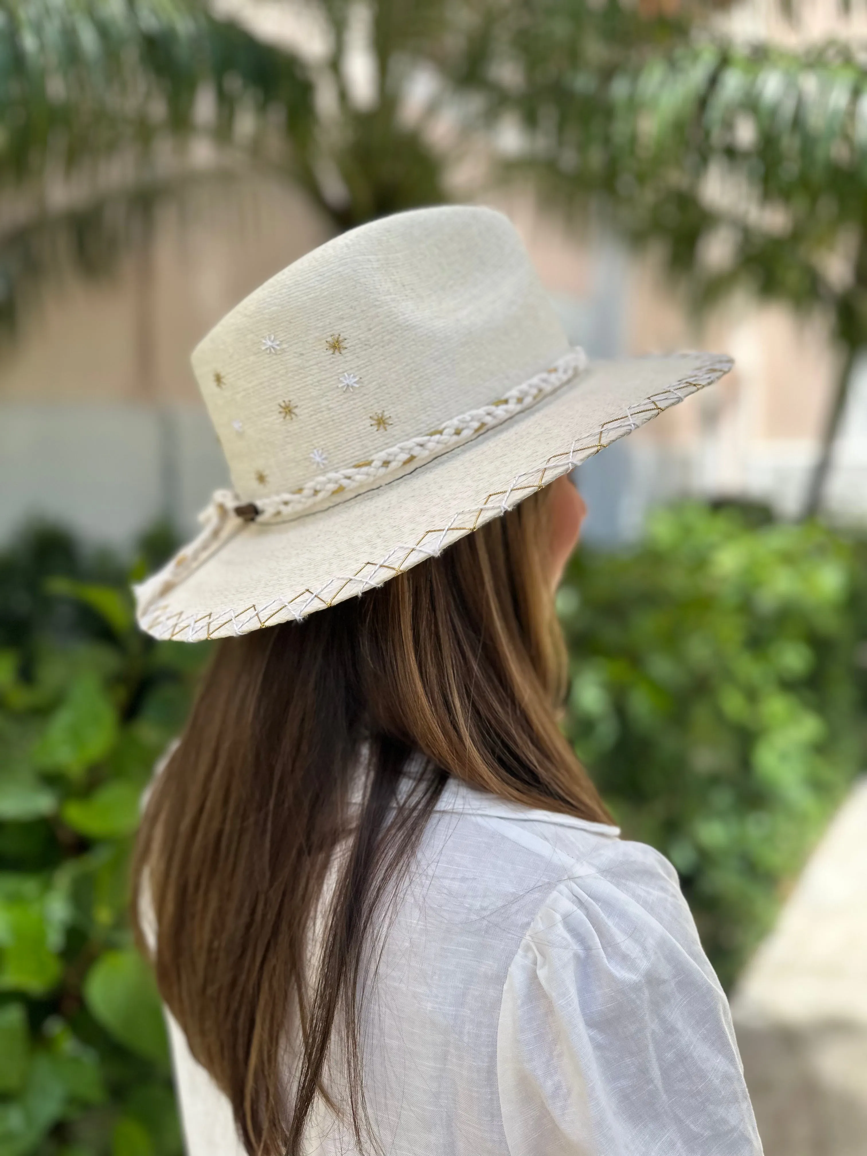 Exclusive Star Light Palm Gold Hat by Corazon Playero