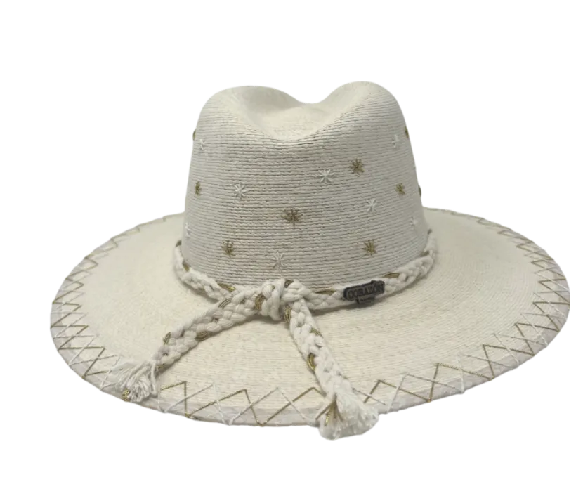 Exclusive Star Light Palm Gold Hat by Corazon Playero