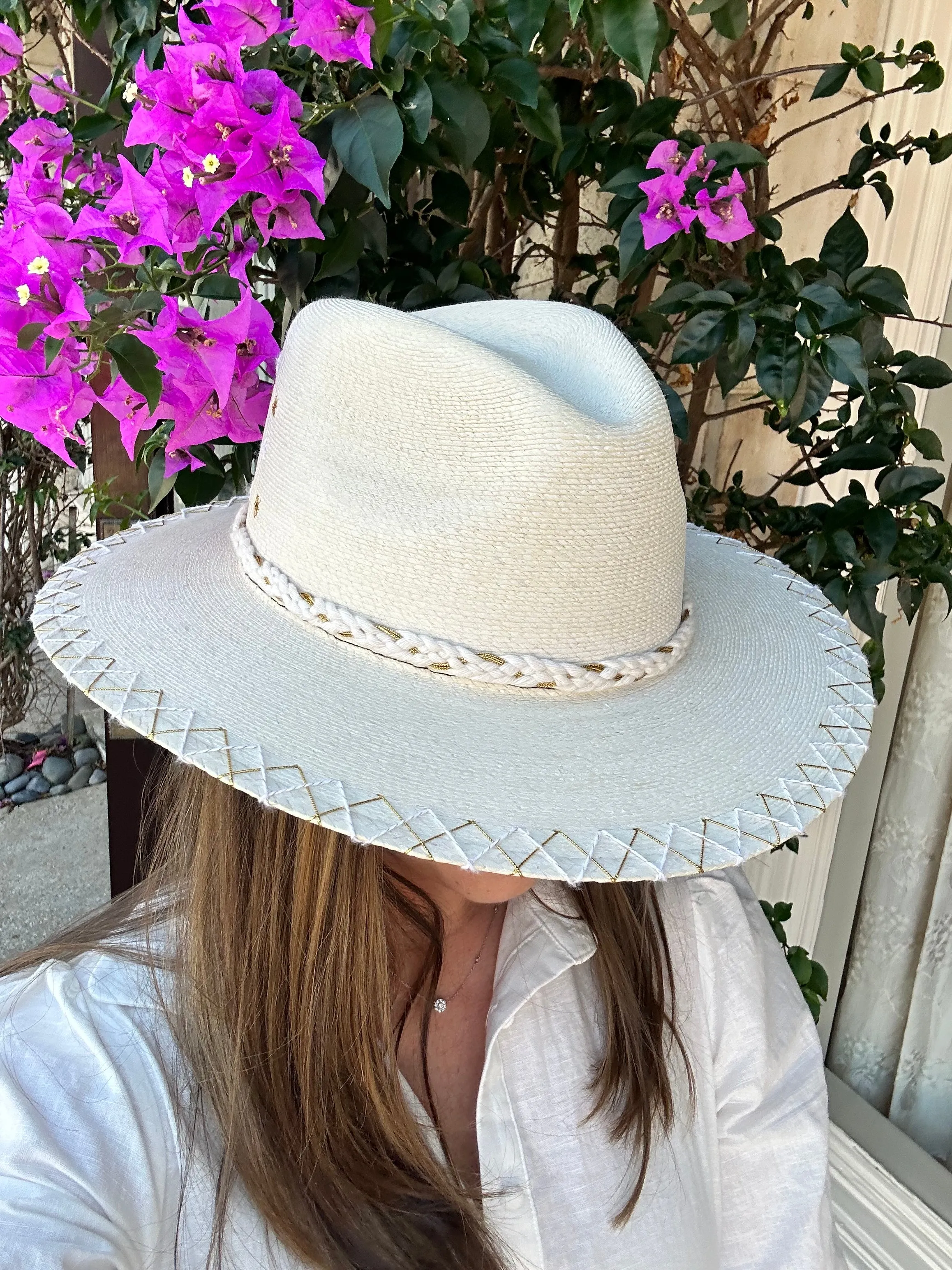 Exclusive Star Light Palm Gold Hat by Corazon Playero