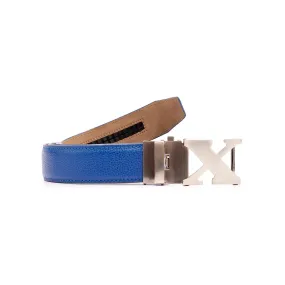 Full Grain Leather Golf Belt Royal Blue