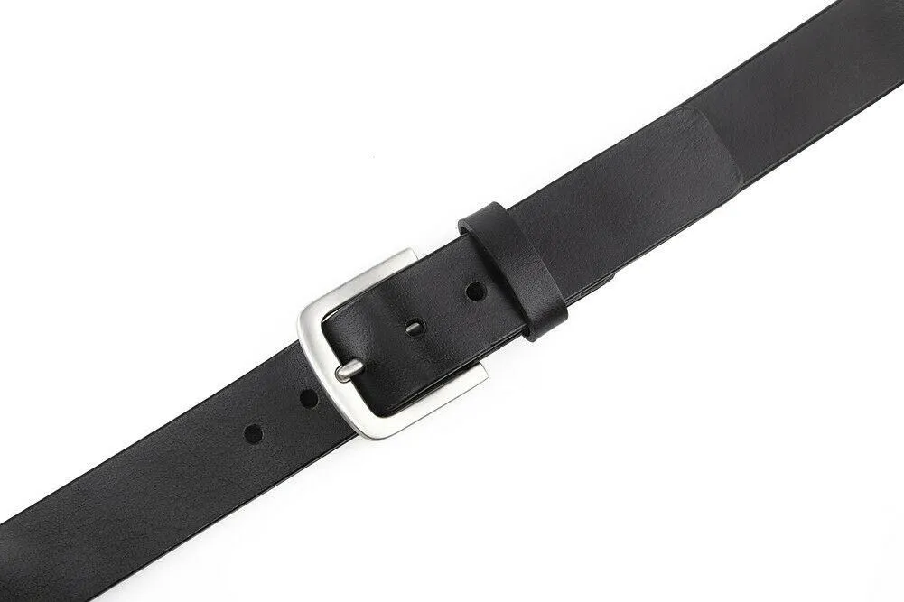 FVLUX™ Full Grain Genuine Leather Belt | Premium, Casual, Metal Buckle, Brown/Black/Tan