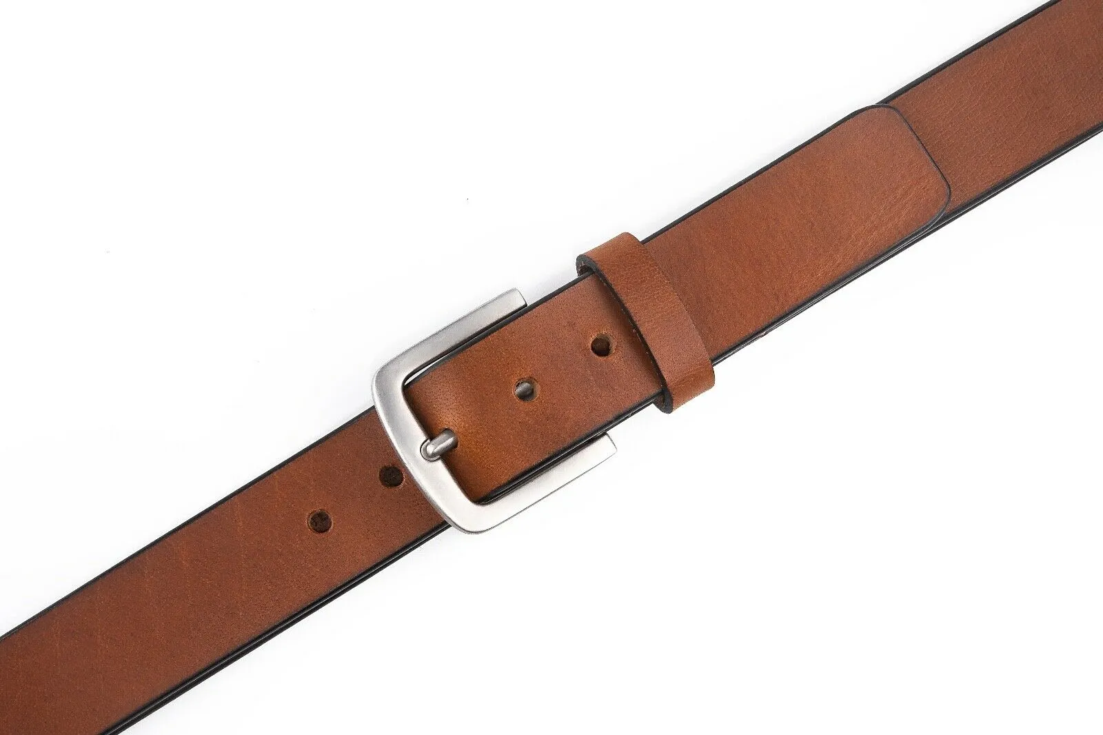 FVLUX™ Full Grain Genuine Leather Belt | Premium, Casual, Metal Buckle, Brown/Black/Tan