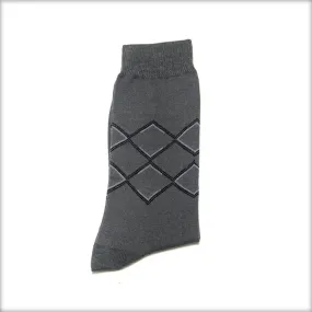 Grey Socks For Men – Computerised Knitted Cotton Socks C – KL-14