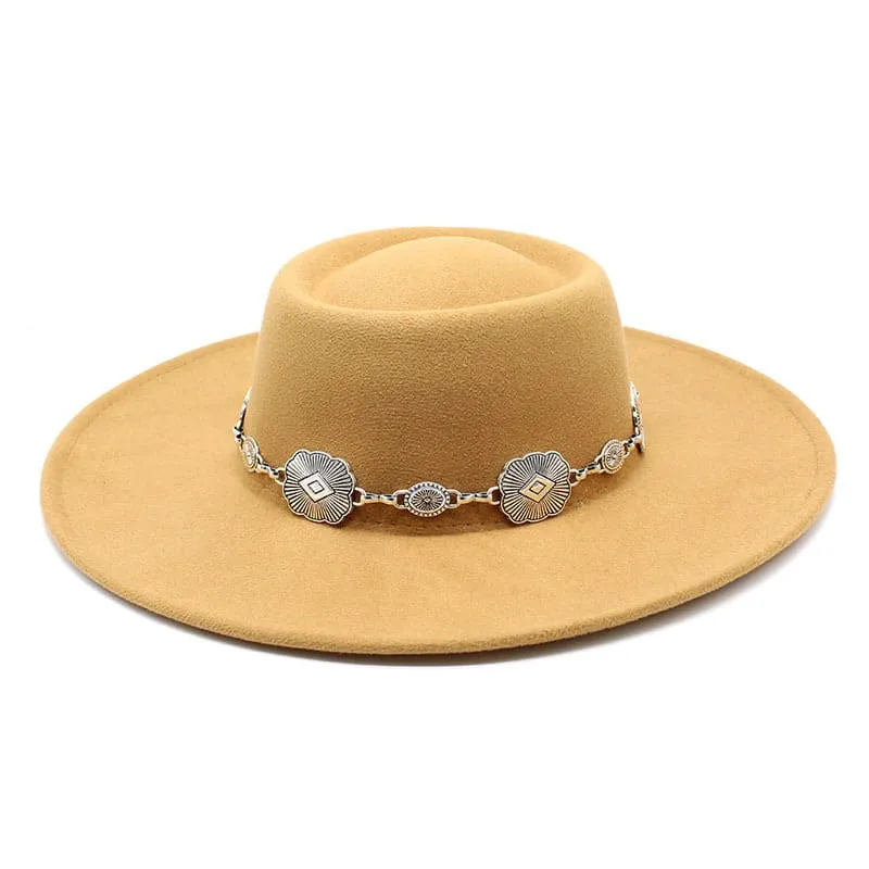 Kayl Wide-Brimmed Porkpie Hat