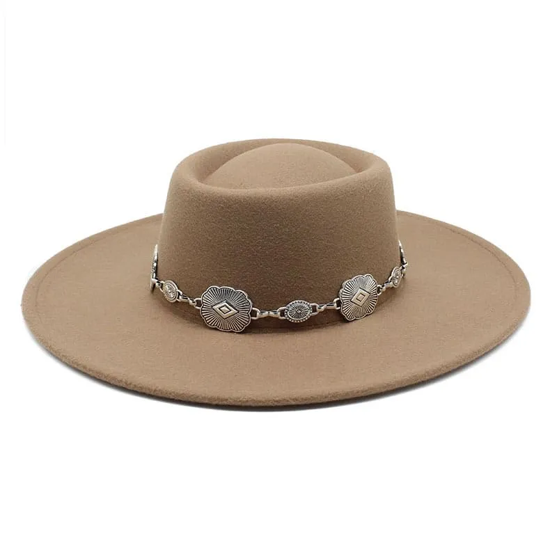 Kayl Wide-Brimmed Porkpie Hat