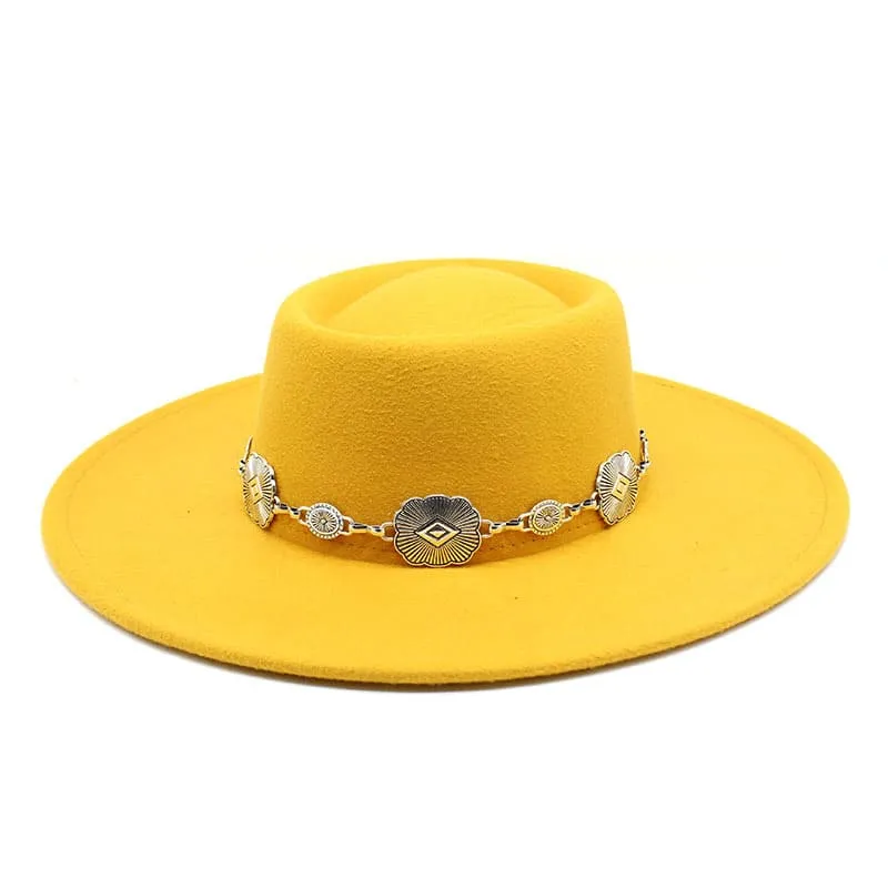 Kayl Wide-Brimmed Porkpie Hat