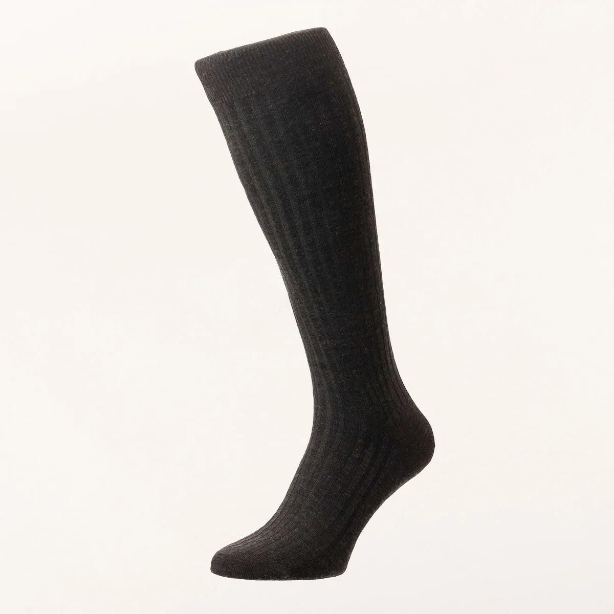 Laburnum socks long rib - dark brown