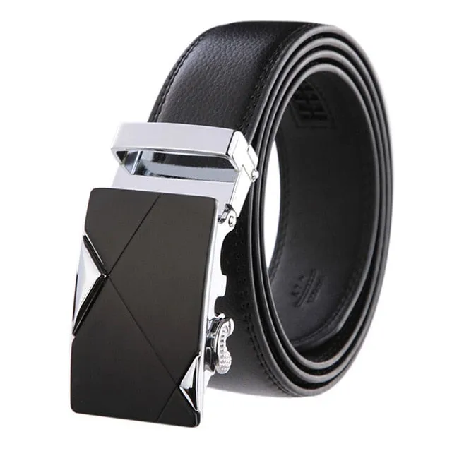 [LFMB]Famous Brand Belt Men Top Quality Genuine Luxury Leather Belts for Men,Strap Male Metal Automatic Buckle