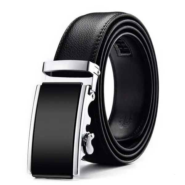 [LFMB]Famous Brand Belt Men Top Quality Genuine Luxury Leather Belts for Men,Strap Male Metal Automatic Buckle