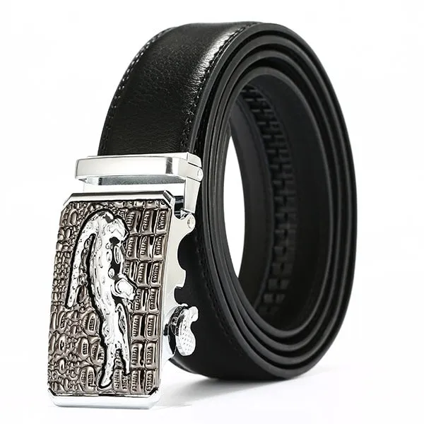 [LFMB]Famous Brand Belt Men Top Quality Genuine Luxury Leather Belts for Men,Strap Male Metal Automatic Buckle