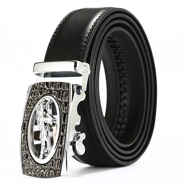 [LFMB]Famous Brand Belt Men Top Quality Genuine Luxury Leather Belts for Men,Strap Male Metal Automatic Buckle