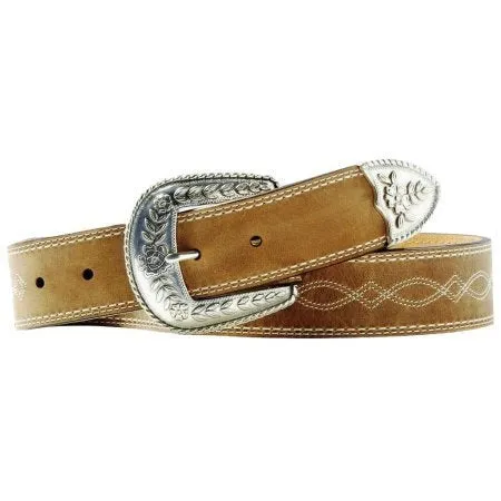 MF Western Ariat Western Womens Belt Leather Fatbaby 3 Piece Russet Rebel Brown Style A10004144