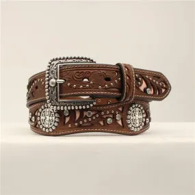 MF Western Ladies Ariat Scalloped Conchos Western Belts Style A1513030