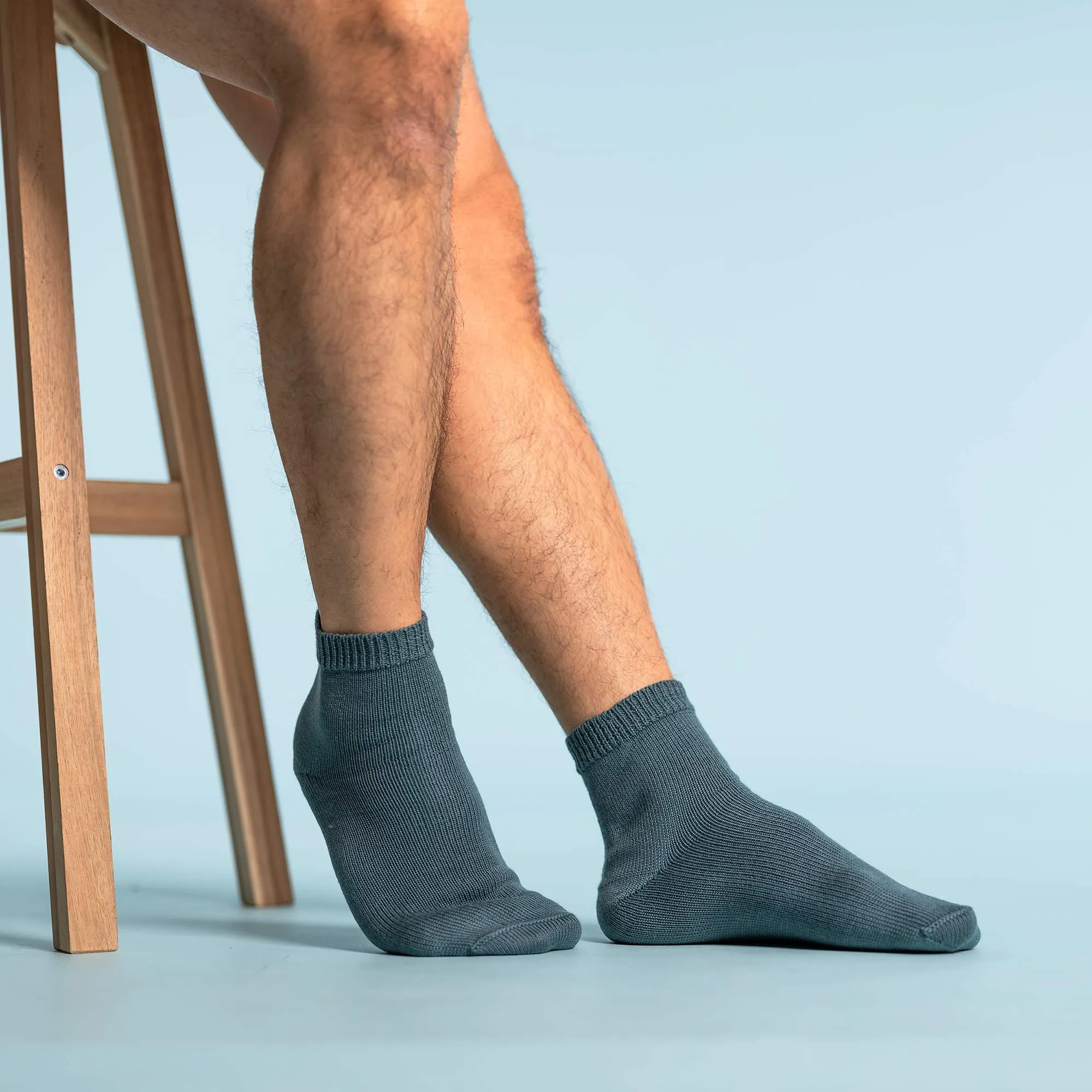 MOUNTAINVILLE Elastic-free 3-Ply 100% Organic Merino Wool Socks (No Polyester, No Latex, No Spandex, No Nylon, No Polyamide, No Plastic, No Synthetics) (100% Biodegradable)