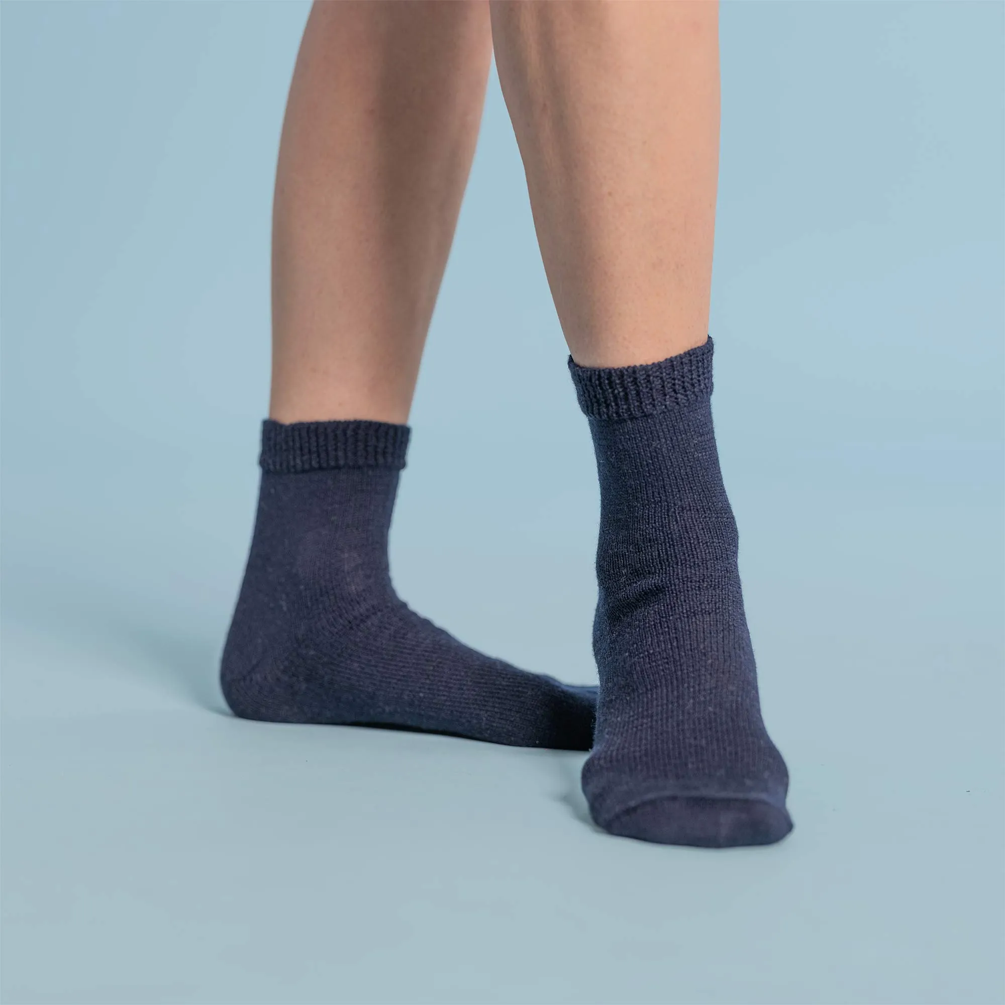 MOUNTAINVILLE Elastic-free 3-Ply 100% Organic Merino Wool Socks (No Polyester, No Latex, No Spandex, No Nylon, No Polyamide, No Plastic, No Synthetics) (100% Biodegradable)