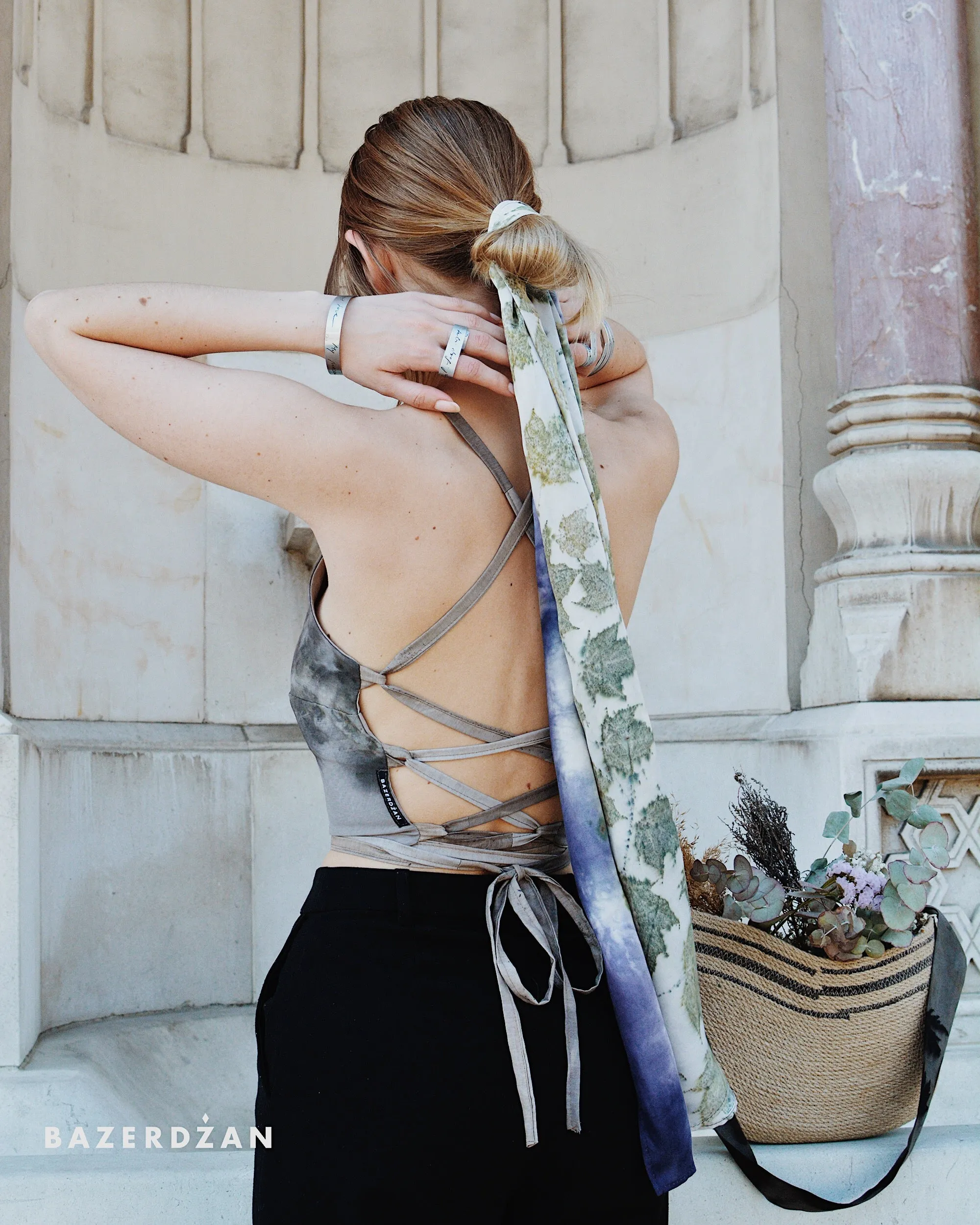 Naturally Dyed Silk Scarf by Keti Handmade