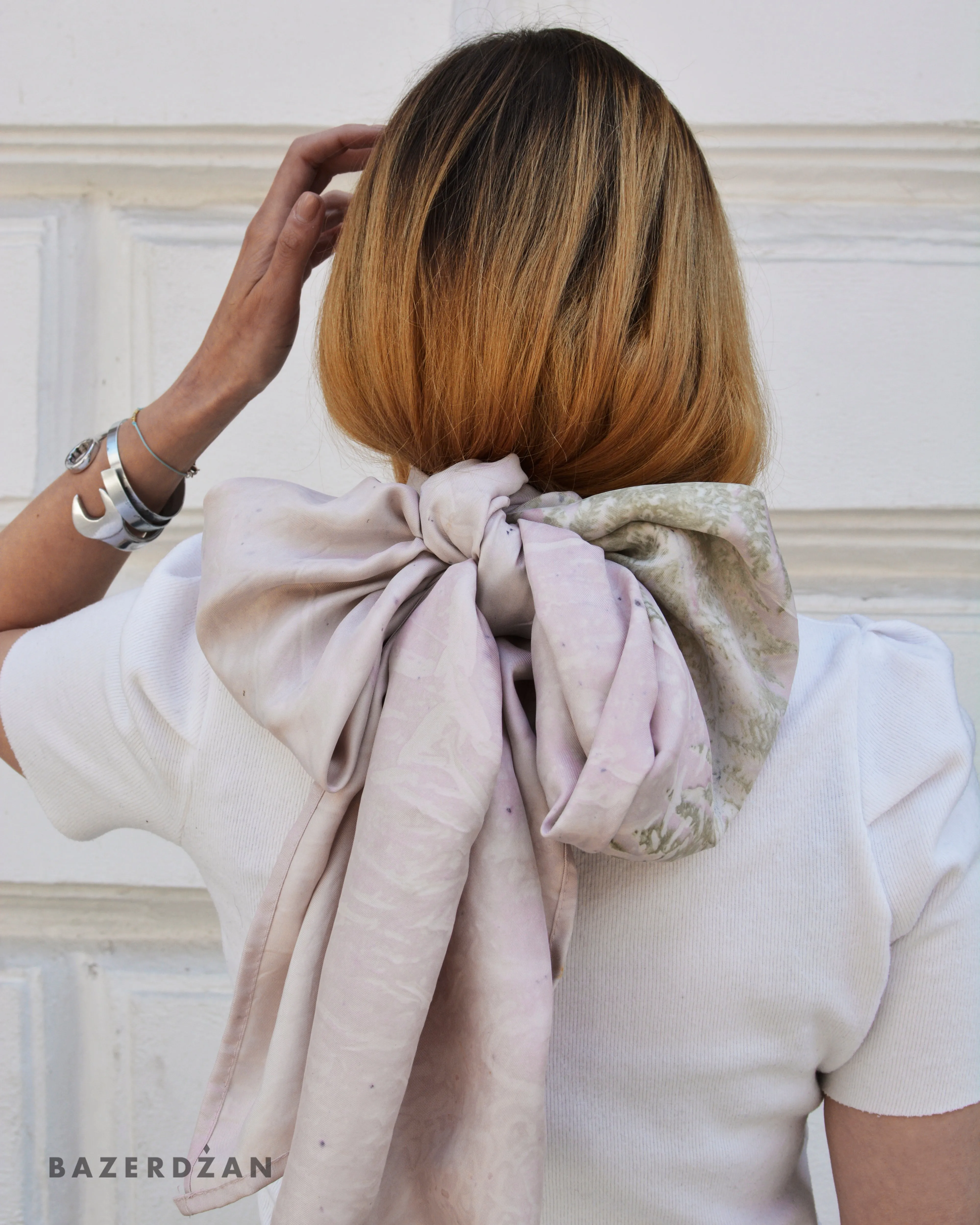 Naturally Dyed Silk Scarf by Keti Handmade