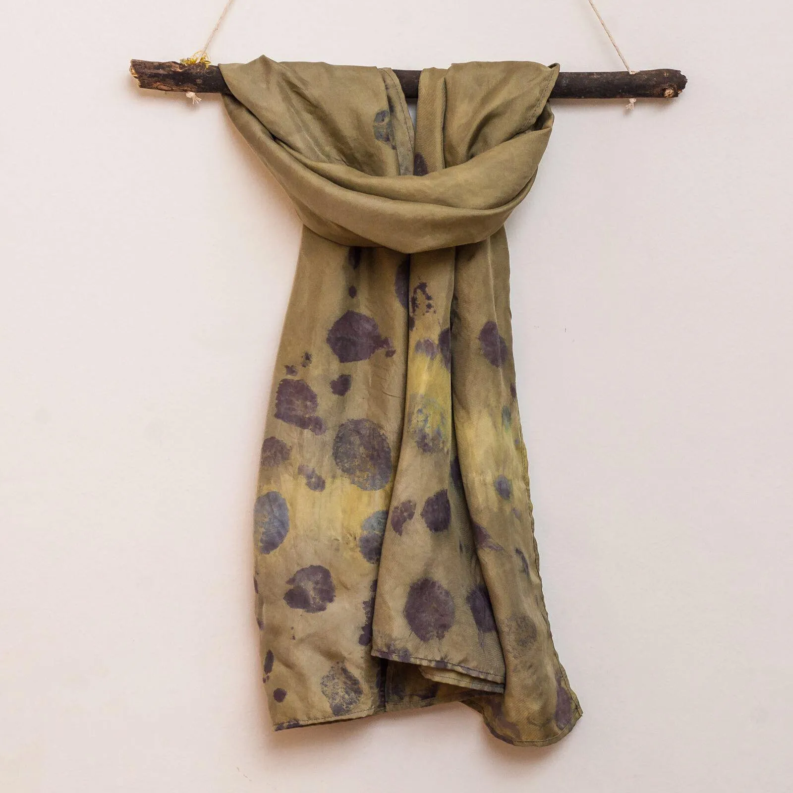 Naturally Dyed Silk Scarf by Keti Handmade