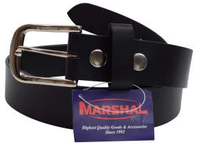 New Marshal Casual Belt 1.5" Wide Top Grain Genuine Leather Silver Buckle