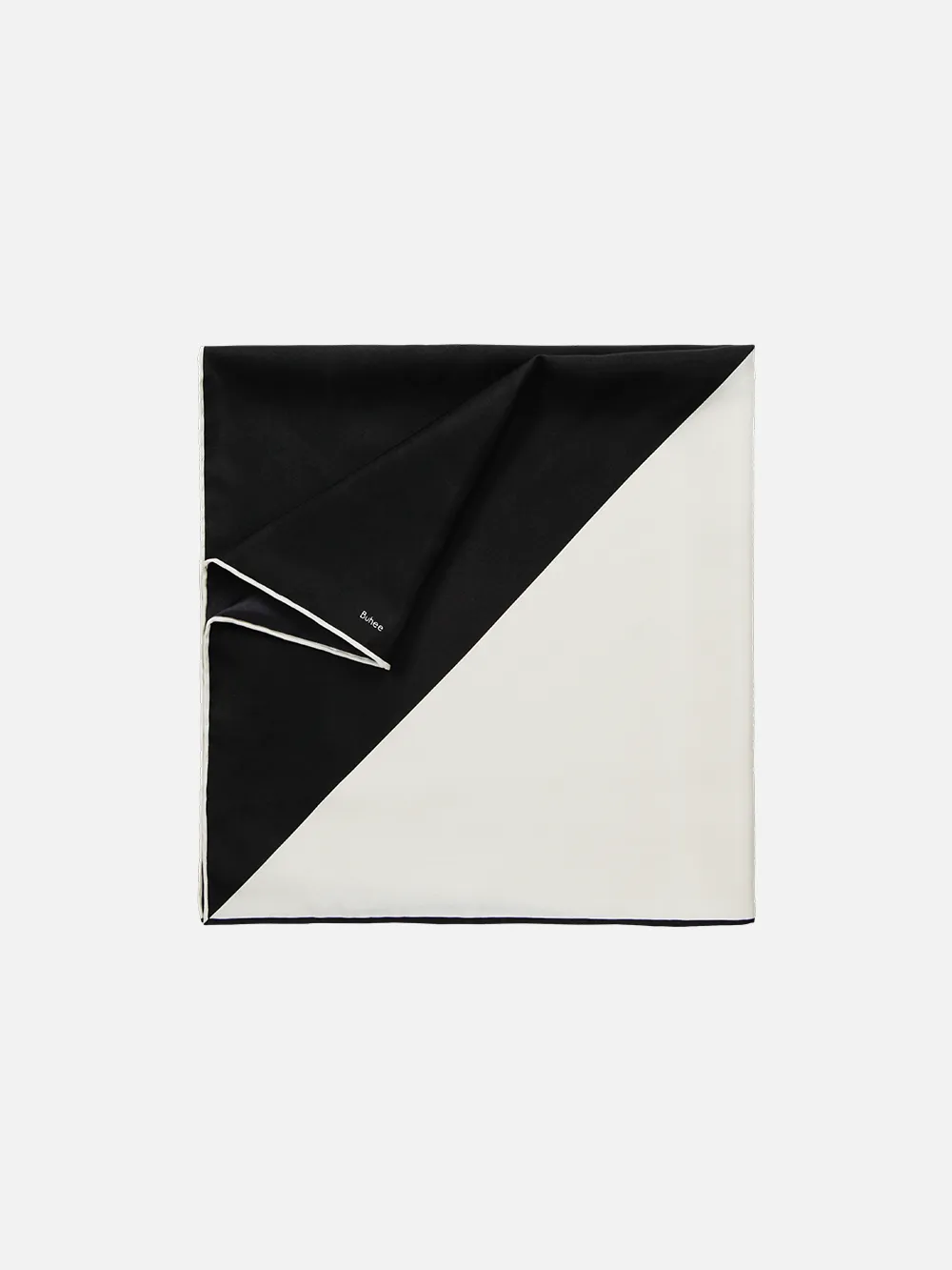 NOAH SILK SCARF (BLACK/CREAM)