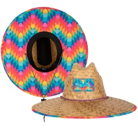 Palms Under Brim Straw Hat | Aztec Shield